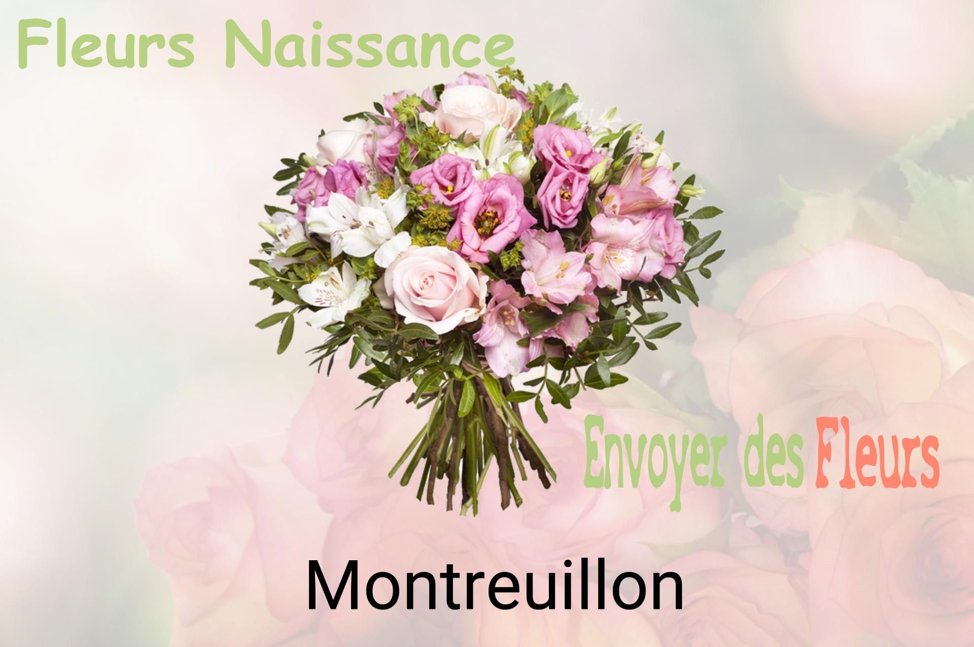 Bouquet de fleurs de naissance livré à Montreuillon