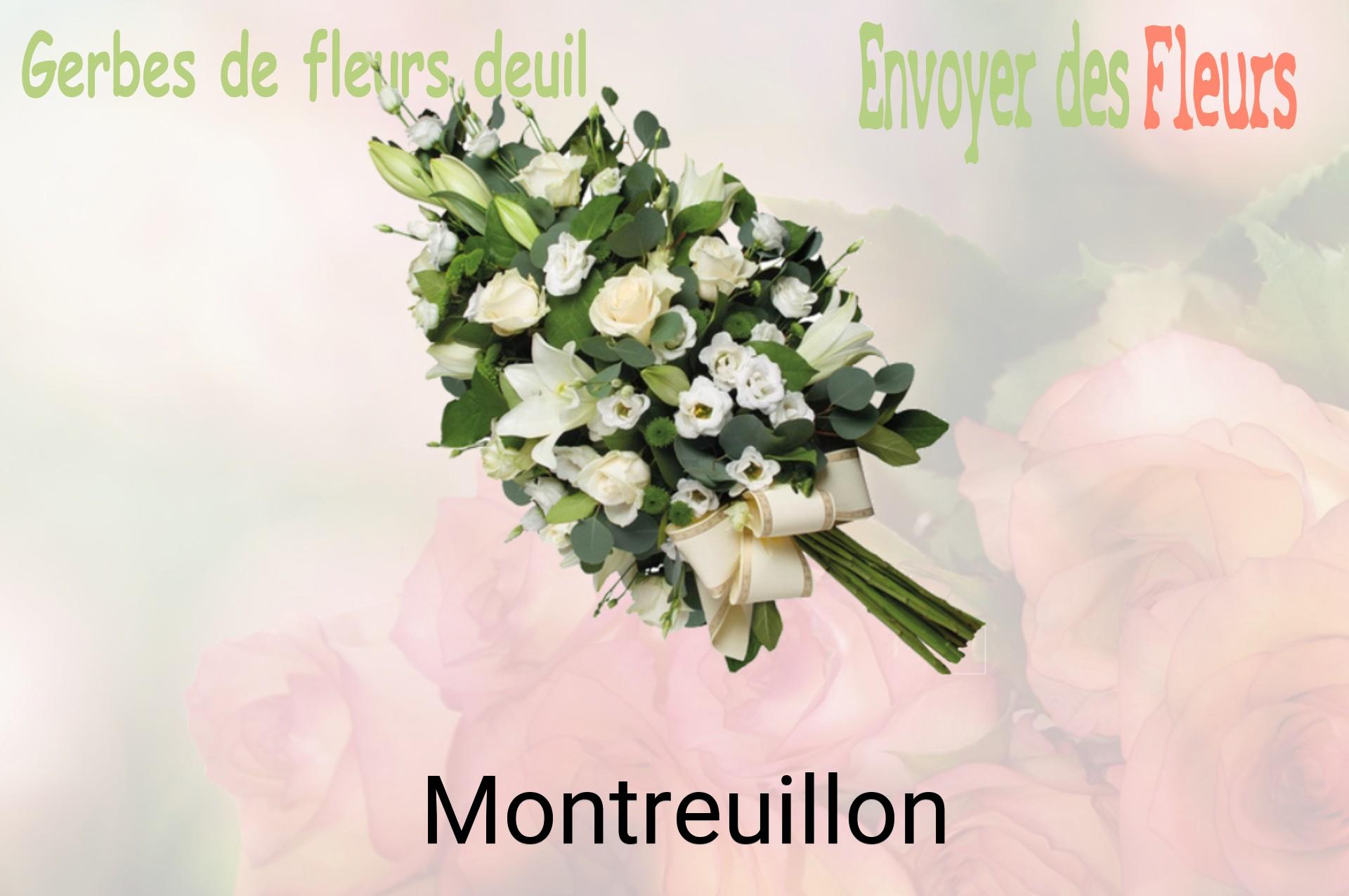 Gerbe de fleurs de deuil livrée à Montreuillon